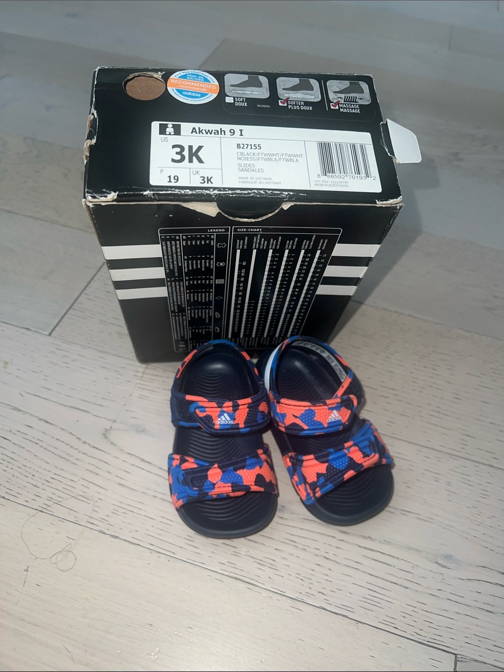 Adidas Kids water Sandals- size 3K